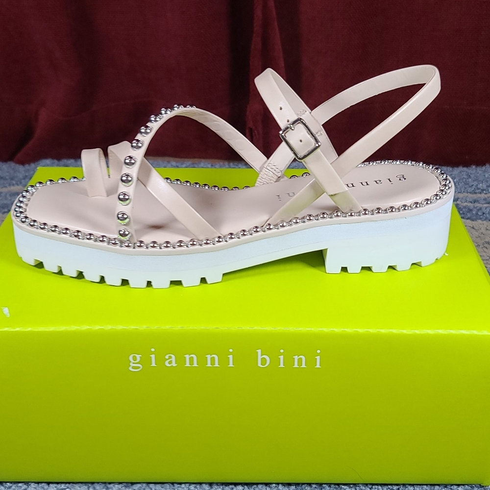 Charlyzee Studded Detail Strappy Lugged Sandals
